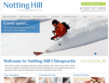 Tablet Screenshot of nottinghillchiropractic.co.uk